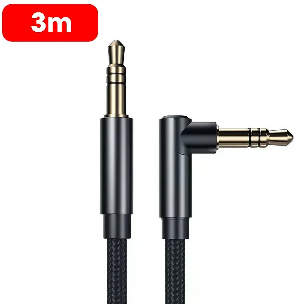 Miniatura: 3.5mm Jack Audio Cable 90 Degree Elbow Male to Male Speaker Aux Wire For Samsung