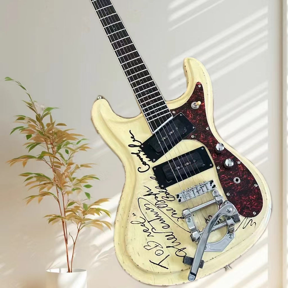 Thumbnail: 1965 Mosrite Ventures Model Retro Cream Relic Electric Guitar,Bigs Tailpiece