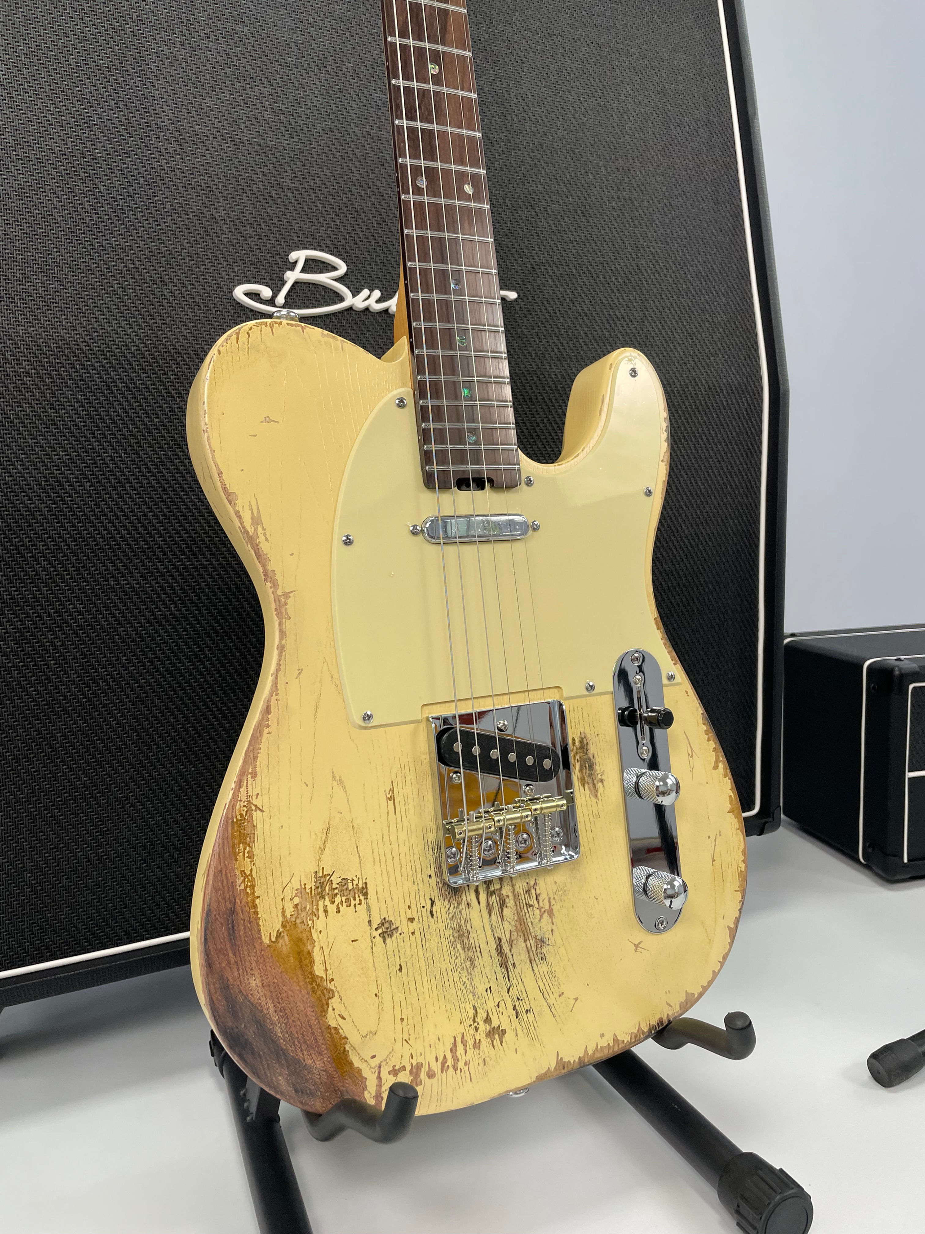 Censtar TL style Relic Electric Guitar,ELM Body 