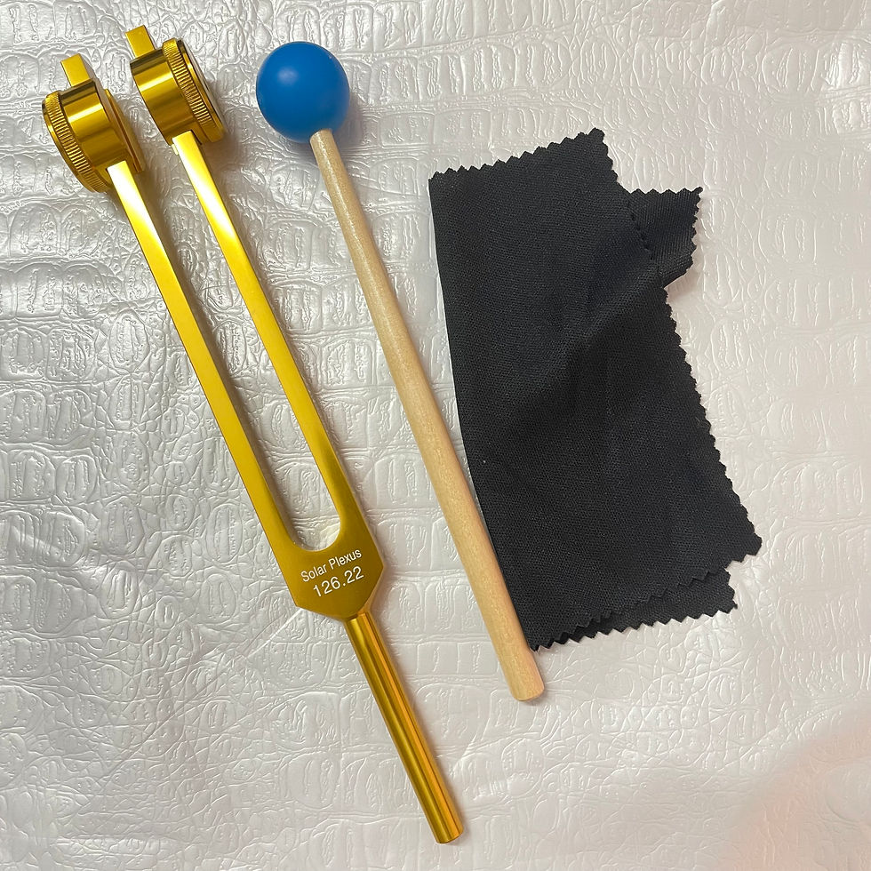 Thumbnail: Luxury Gold Tuning Forks Set Healing Chakra Aluminum Meditation Gifts