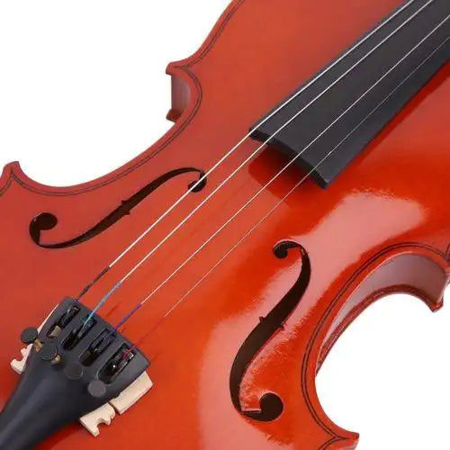 Thumbnail: Détails sur 4/4 violon en bois naturel acoustique valise & accessoires fait main