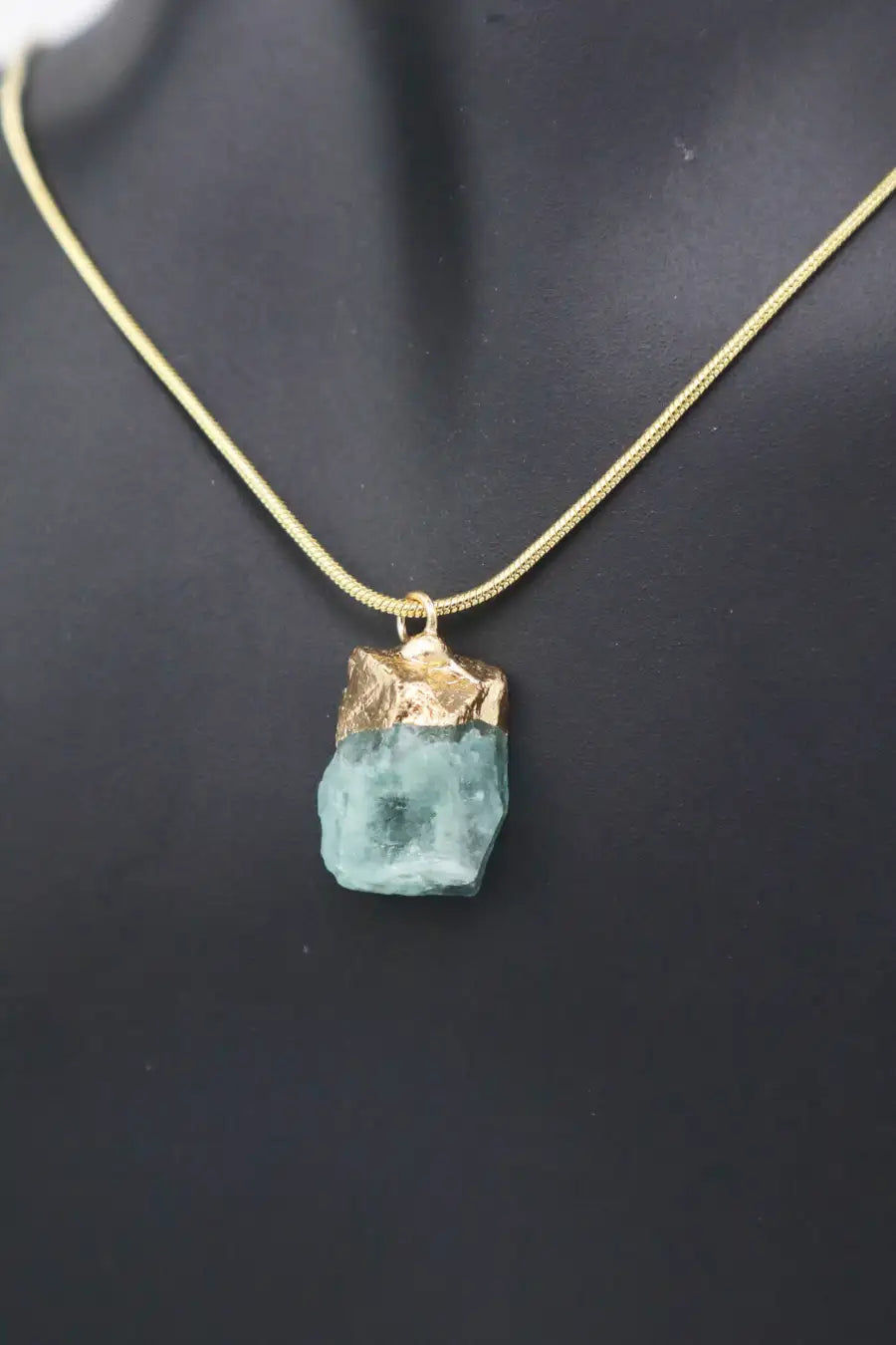 Thumbnail: Handmade Two-Tone 18K Gold-Plated Pendant Necklace