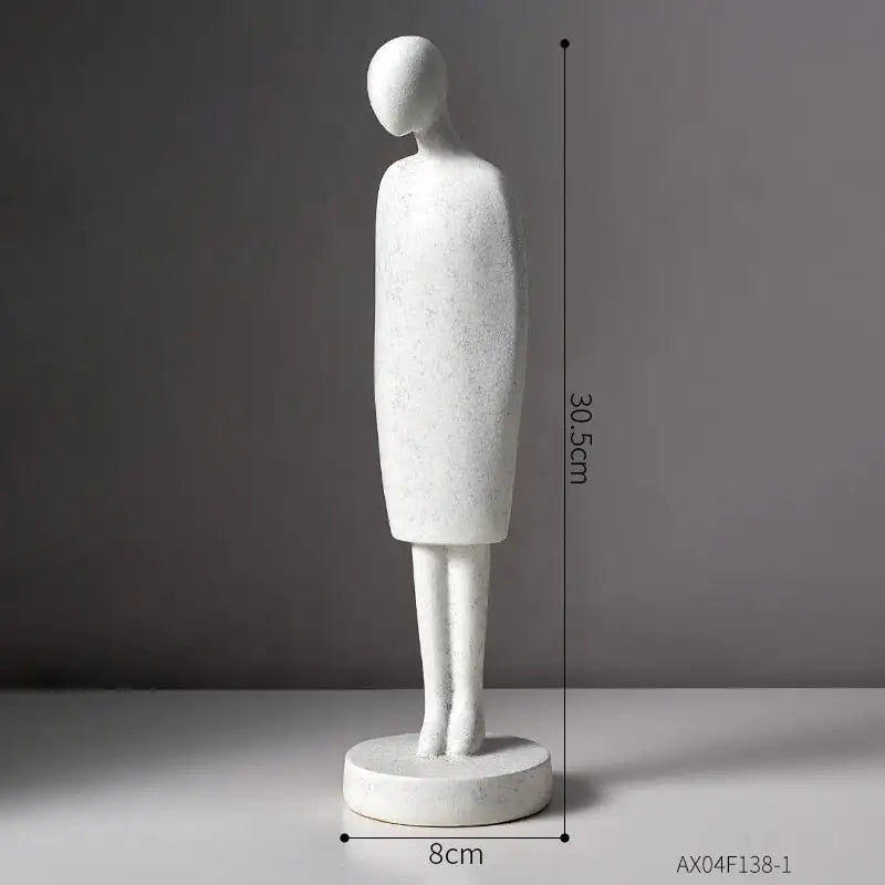 Μικρογραφία: Nordic Abstract Statue Sculpture Thinker Character Ornaments Decoration Resin Ce