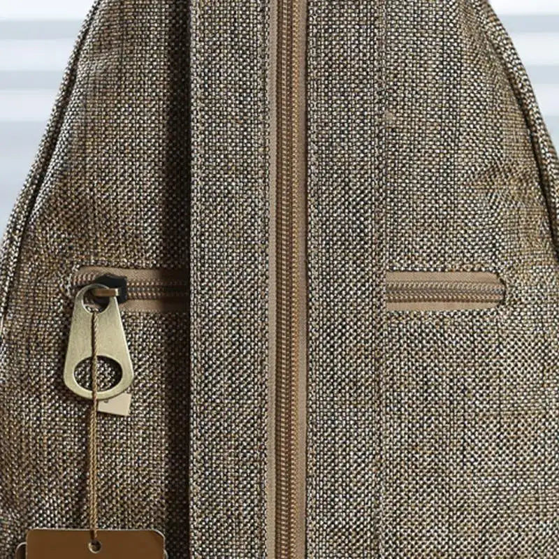 Thumbnail: Motaora Handmade Backpack Women's Vintage Canvas Backpacks National Style Geomet
