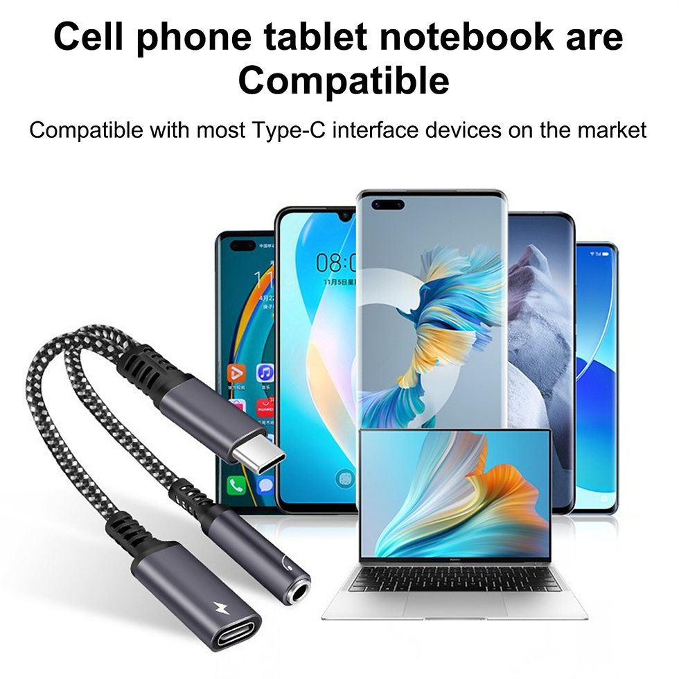 Μικρογραφία: Type-C to 3.5MM headphone jack C-type charging audio auxiliary adapter suitable 