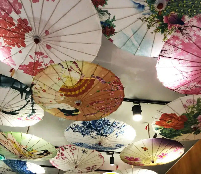 Miniaturebillede: Voiture pliant personnel soleil japonais chinois parapluie femmes classique huil