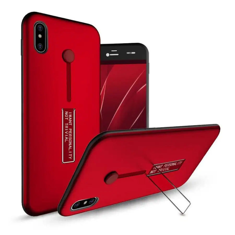 Thumbnail: Creative Bracket+ring buckle TPU+PC two in one protect All-Inclusive iPhone case