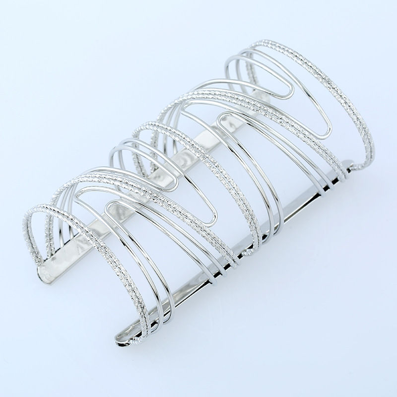 Miniaturebillede: Simple Metal Cross Long Pattern Bracelet