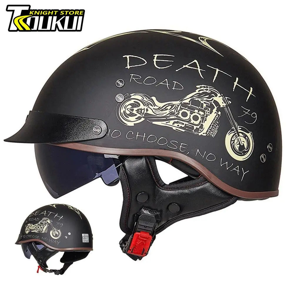 Motorcycle Helmet Retro German Classic