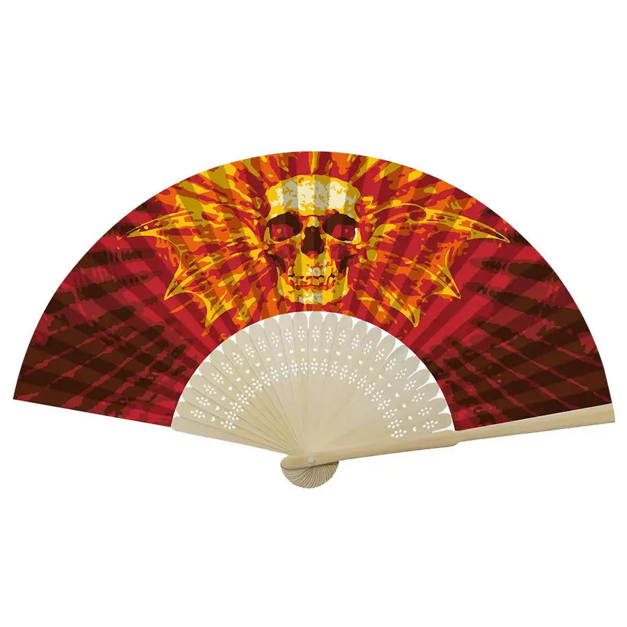Thumbnail: Handmade Skeleton Oil Painting Folding Fan Coloring By Numbers DIY Painted Craft