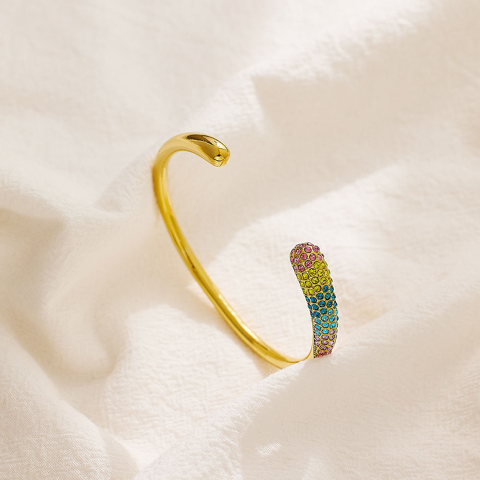 Miniatura: Bracelet en acier titane perle pour femmes