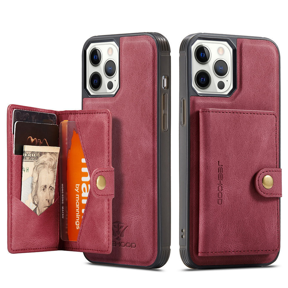 Thumbnail: PHONERetro Magnetic-Absorbing Split Card Case Phone Case Card Flip Protective