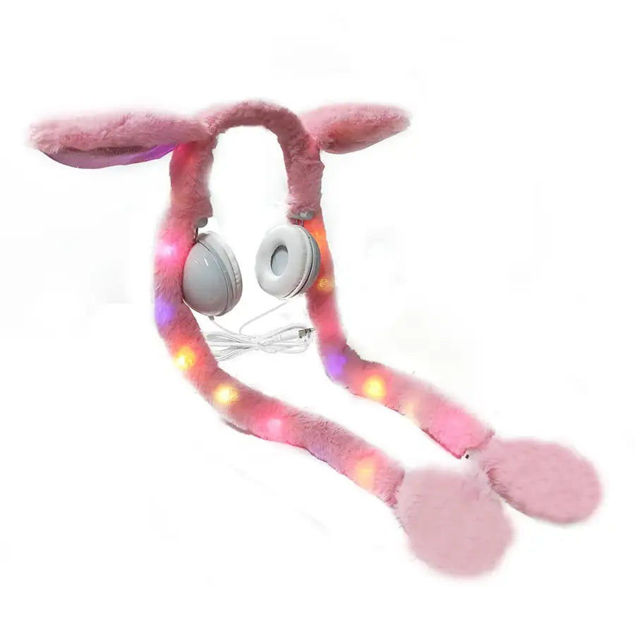 Miniaturebillede: Coloré mignon lapin filaire enfants casque fille stéréo musique casque téléphone
