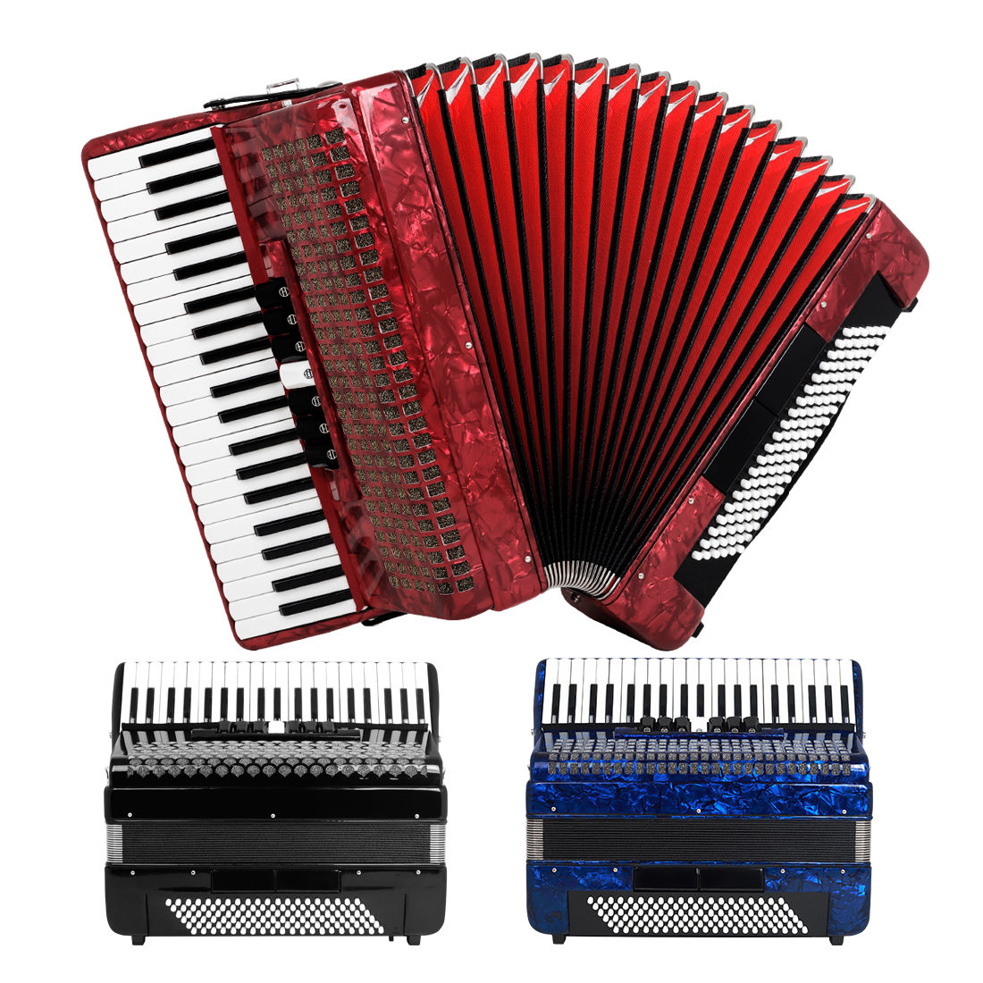 120 Bass 41 Keys Accordion with Strap Accordion Bag Professional Keyboard Instru