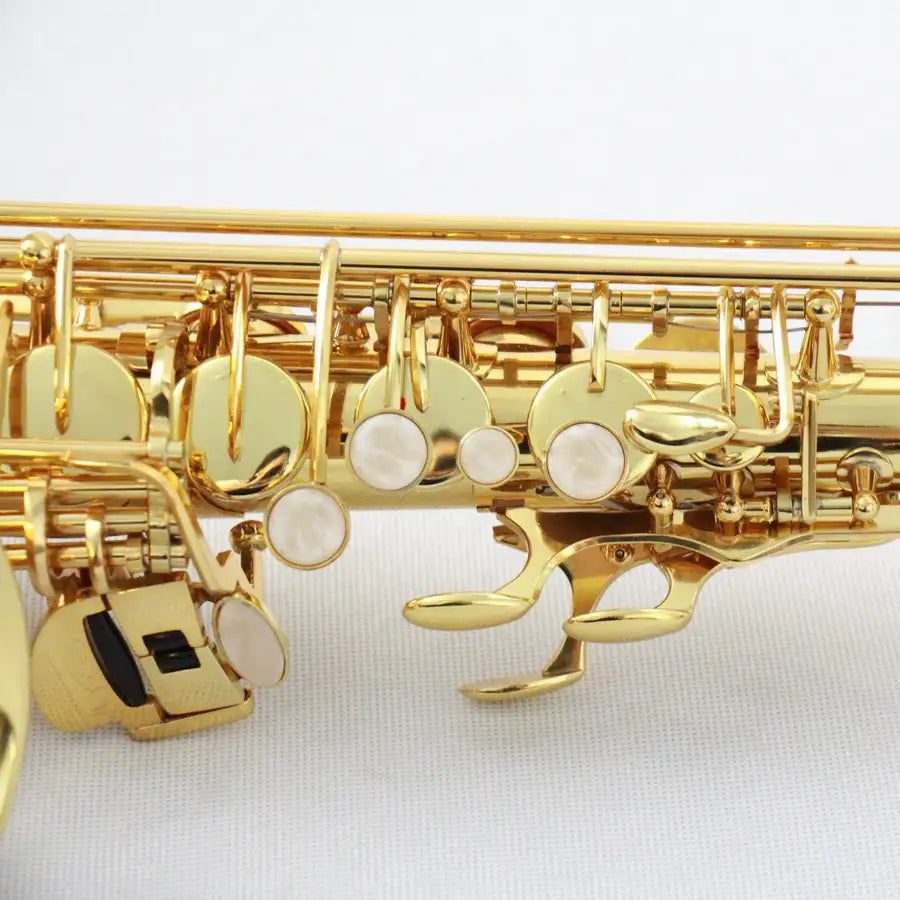 Miniatura: Best Selling Orchestra B Flat Engraved Gold Lacquered Alto Saxophone