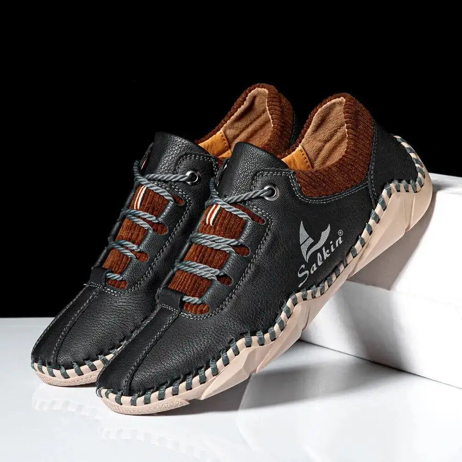 Μικρογραφία: Fashion Men Loafers 2022 Newest Outdoor Handmade Genuine Leather Casual Shoes So
