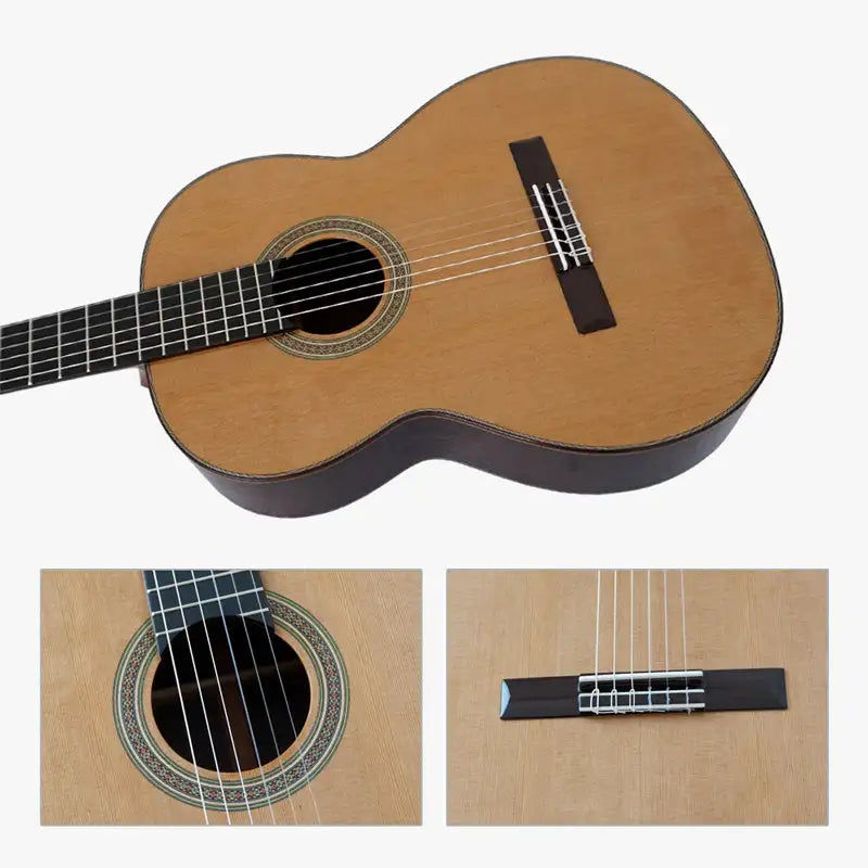 Miniaturebillede: Gloss Finish guitar All Solid master level handmade professional Hauser classica