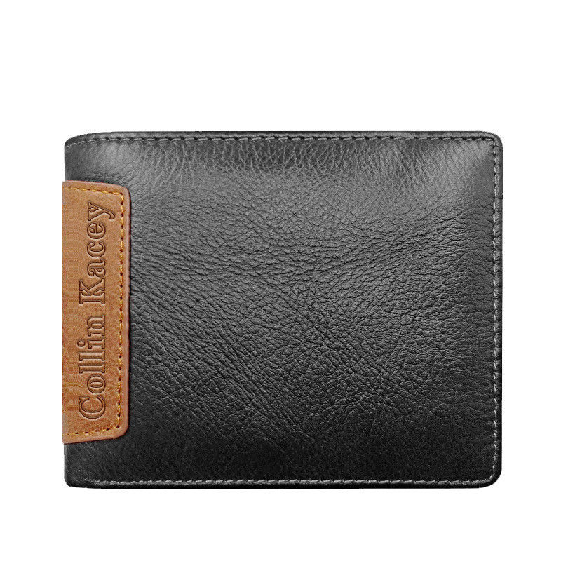 Miniaturebillede: Hommes de peau de Vache Sac De Mode Court Portefeuille Multi-cartes