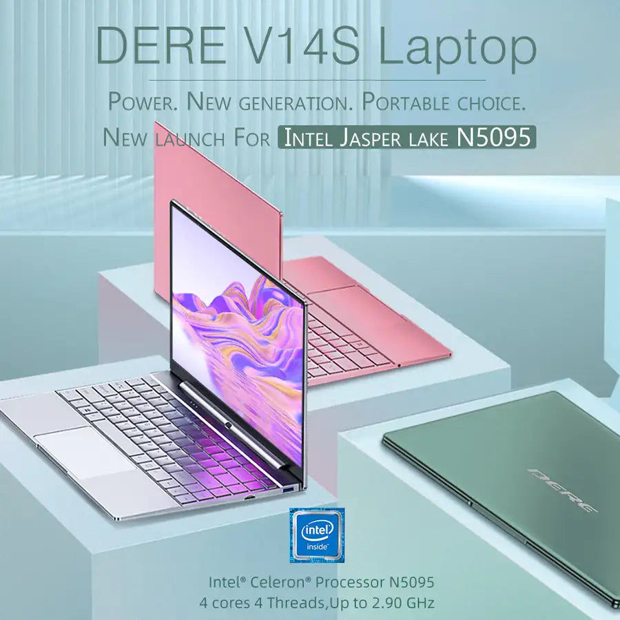 섬네일: DERE Slim Design Thin Laptop Fhd Ips 1920x1080 Notebook 14.1 Inch Window 10 Lapt