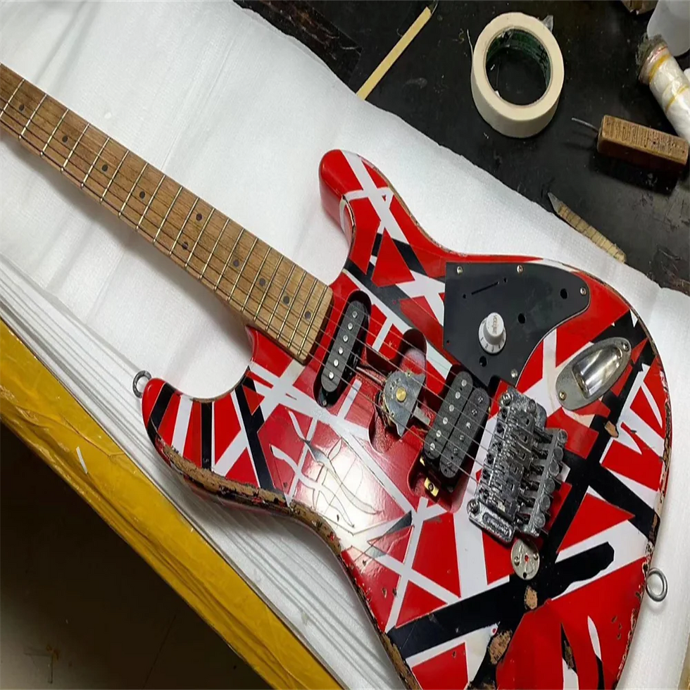 Thumbnail: High Quality EVH Stripe Series Frankie Relic Guitar Free Shipping in Stock