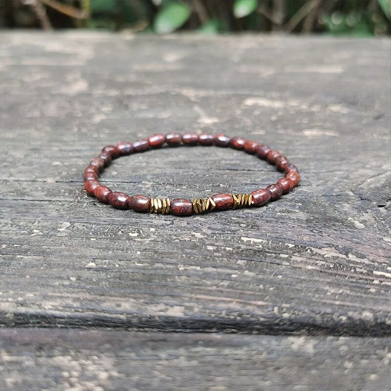 Miniaturbild: Bronze Tube bracelet for men, men's bracelet with Feather charm,
