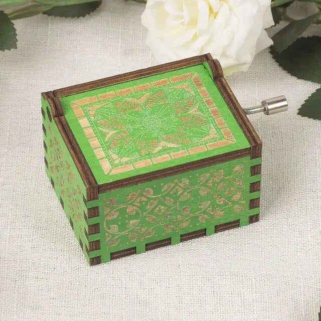 Μικρογραφία: Sky City Wood Music Box hand rocked retro Music box for Lovers baby Gift Christm