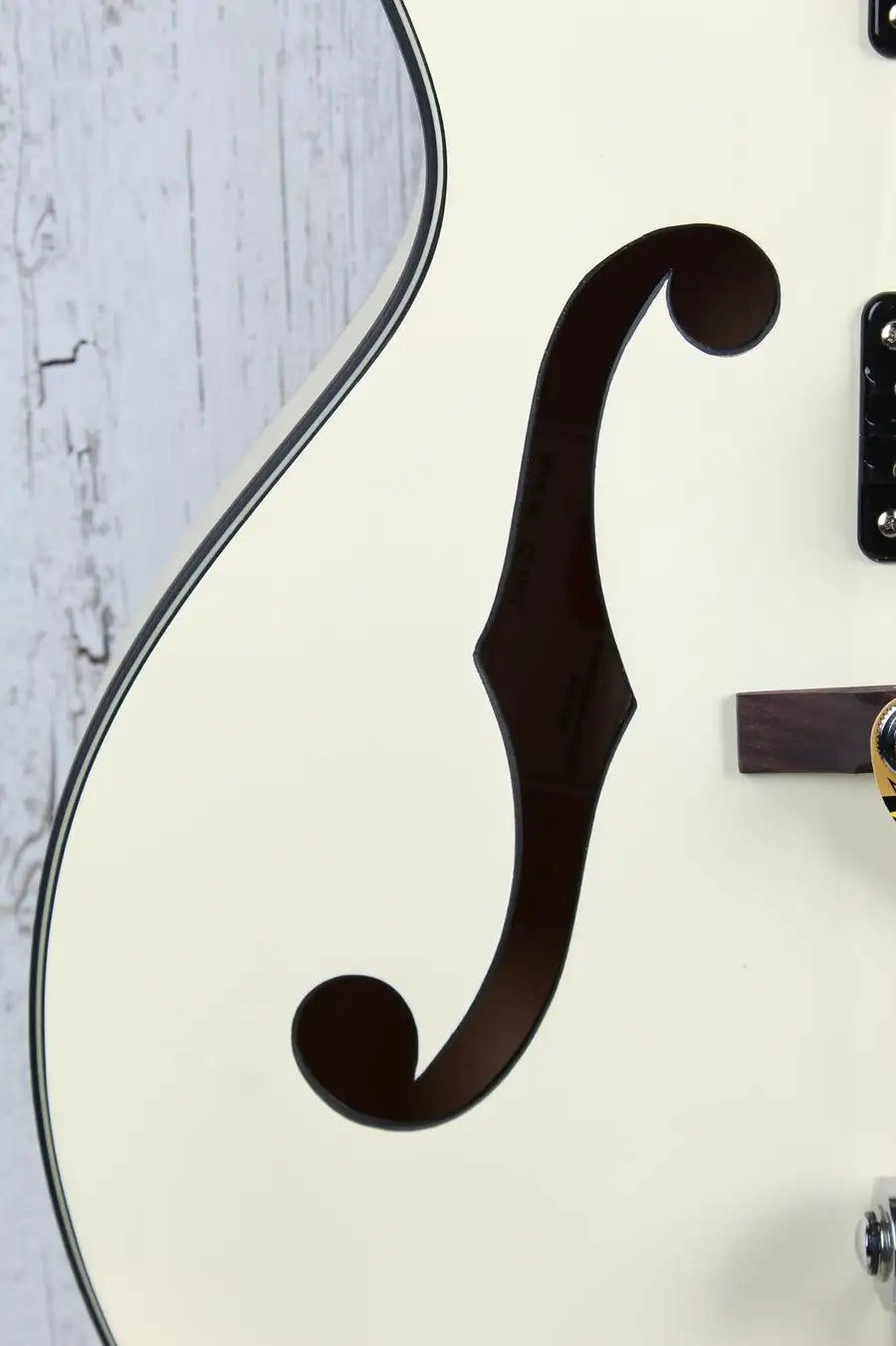 Μικρογραφία: Gretsch G5410T Electromatic Rat Rod Hollow Body Guitare électrique Blanc Vintage