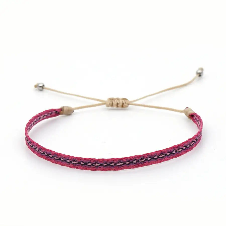 Miniatura: Adjustable Handmade Woven Friendship Bracelet Braided Rope Bracelet Retro Hand k