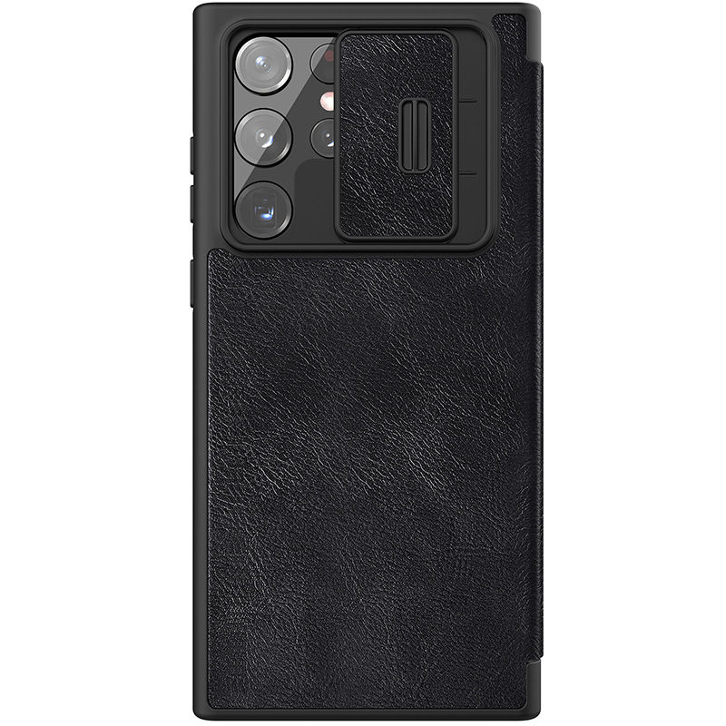 Miniatyrbilde: Étui en cuir de couverture de téléphone de couverture de poussée de lentille