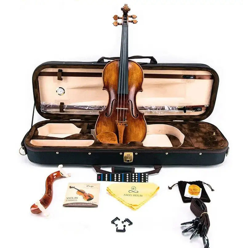 섬네일: 100% Professional Handmade yellow violin 4/4 Stradivarius Italian vintage oil va