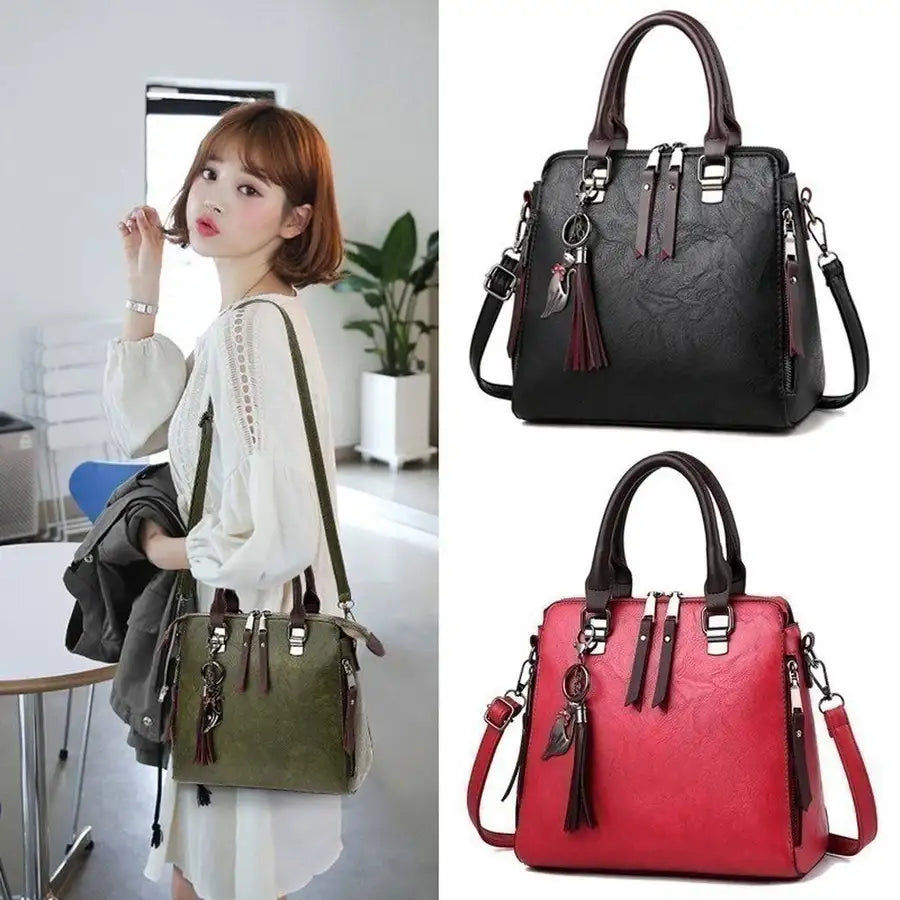 Miniatyrbild: New Women's Fashion Handbag Beautiful Lady Crossbody Bag Pu Leather Handbags