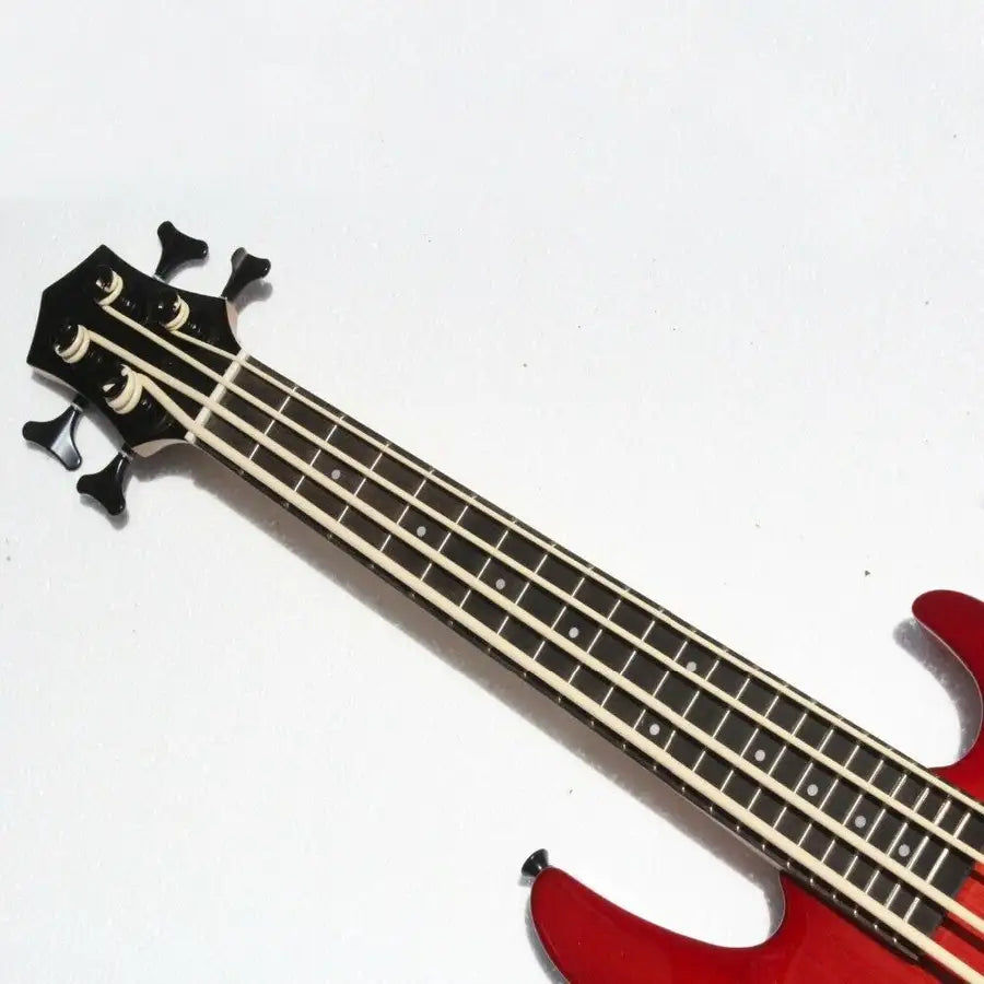 Thumbnail: Mini 4 Cordes Ukulélé Basse électrique Avec couleur rouge- afficher le titre d'o
