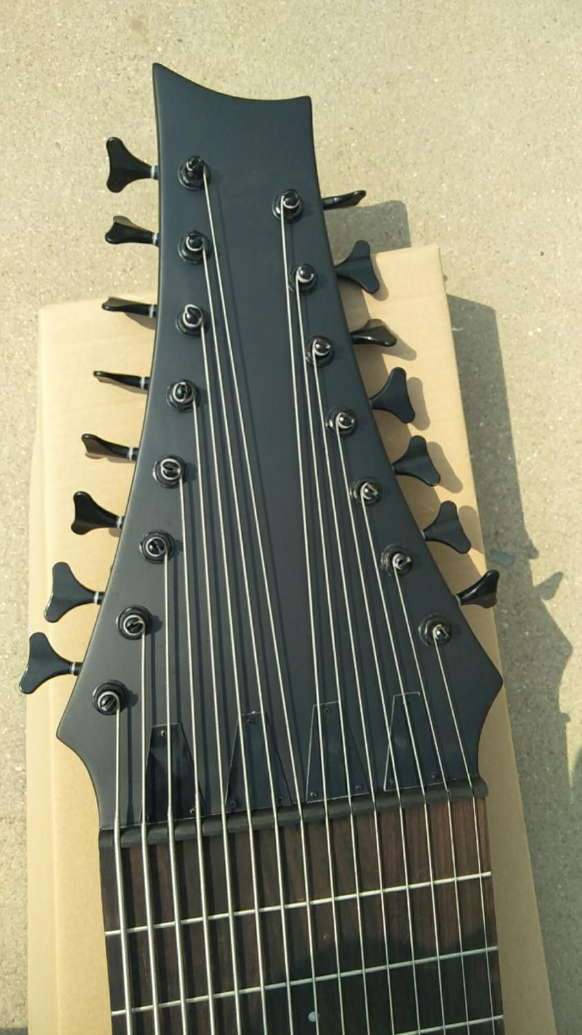 Miniaturebillede: Custom 15 String Fretless Electric Guitar Bass 24 Frets 15 strings China Bass