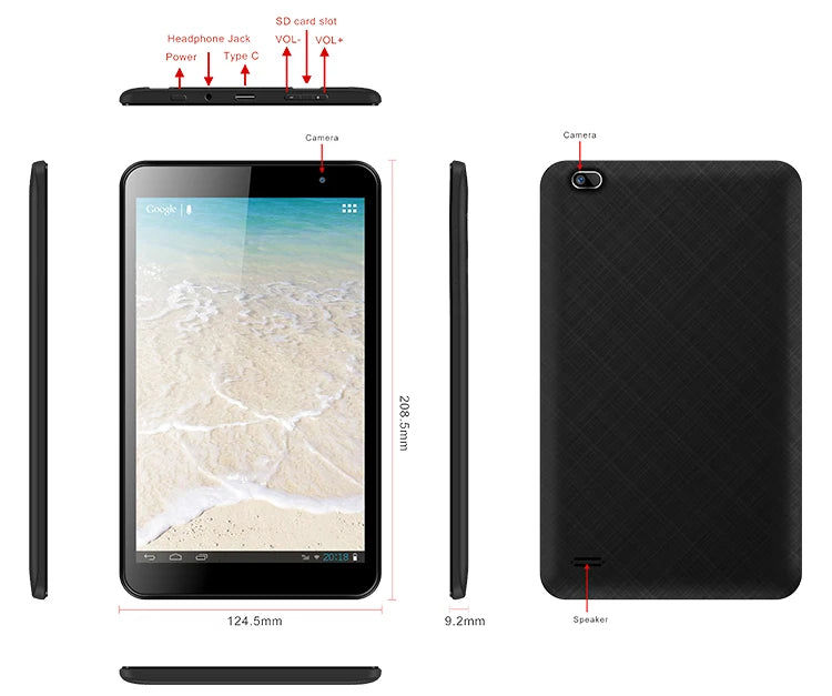 Miniatyrbilde: IPS Touch Screen 800x1280 Resolution Android Wifi Tablet PC Cheap 8 Inch Battery