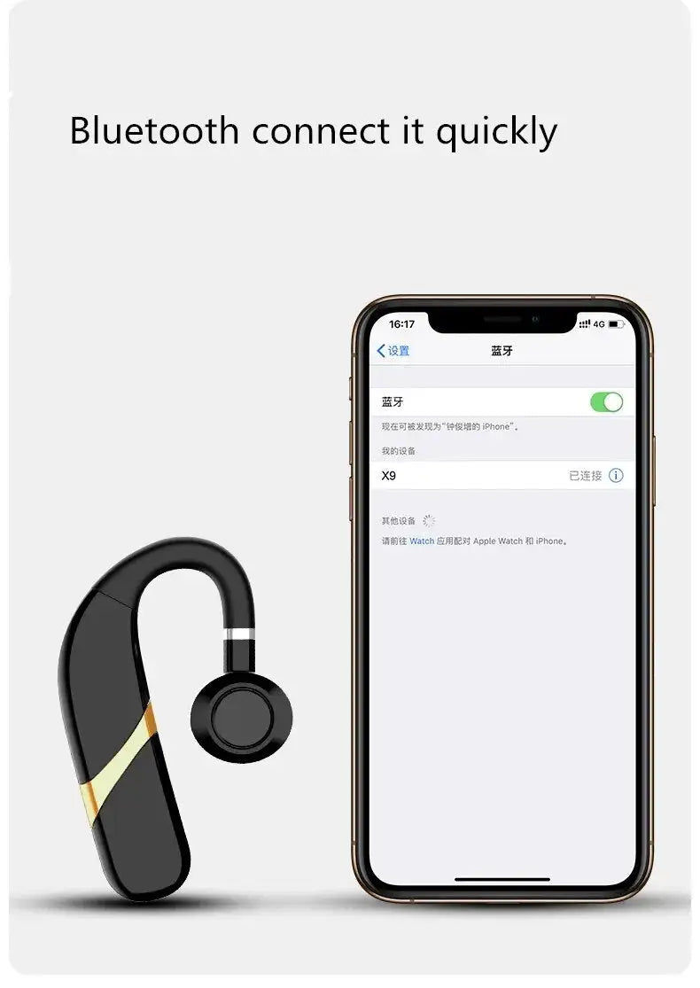 Miniaturbild: Mains libres affaires X9 Bluetooth casque avec micro contrôle vocal sans fil éco