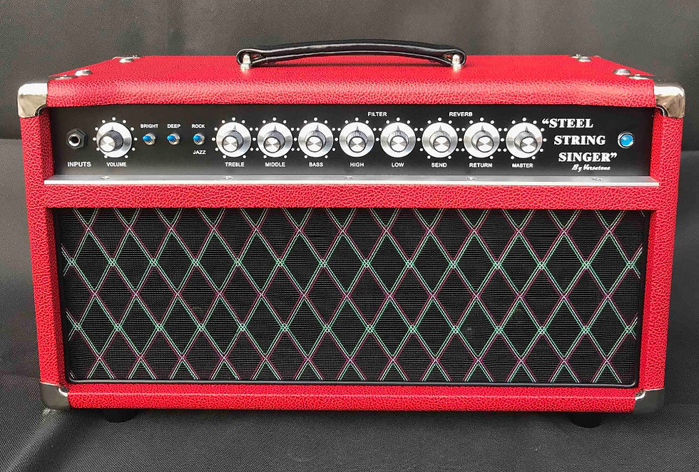 Thumbnail: Grand Steel Stringer Singer Handwired Guitar Amplifier Head SSS50 with Brown Tol