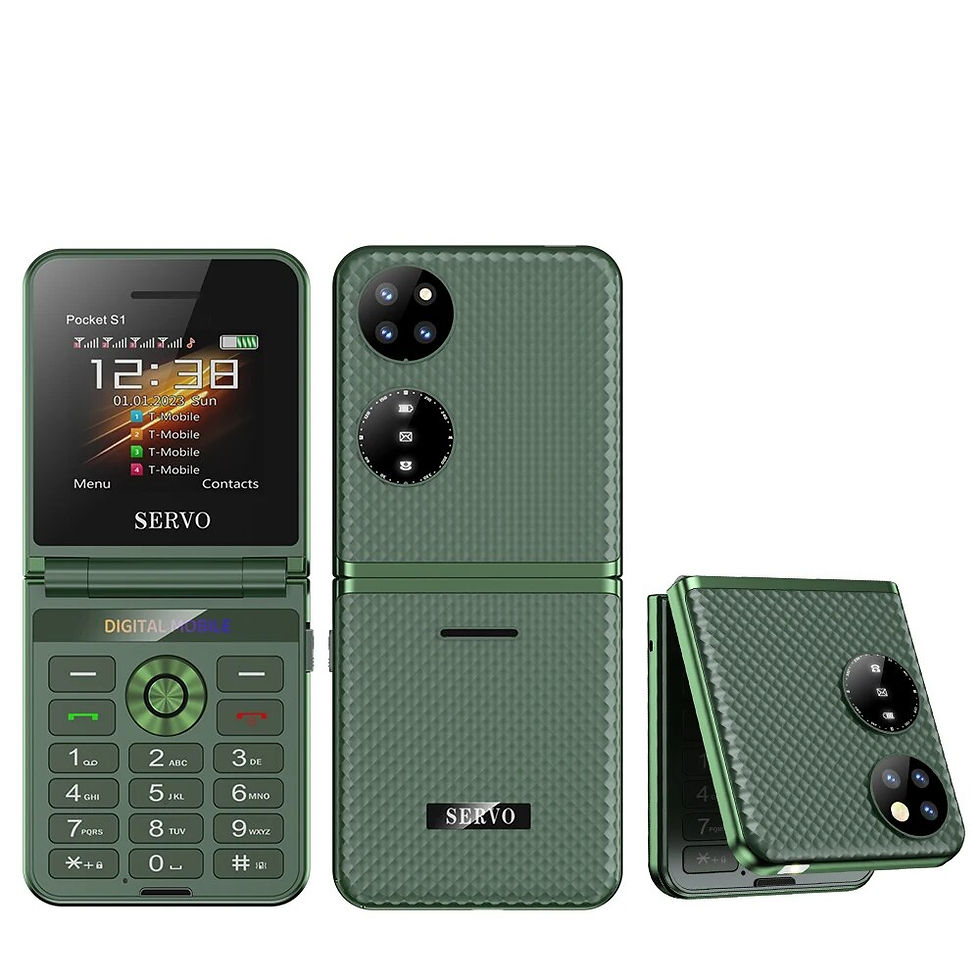 Miniatyrbilde: SERVO Pocket S1 New Style Flip Mobile Phone 4 SIM Cards 2G GSM 2.4'' Screen Torc
