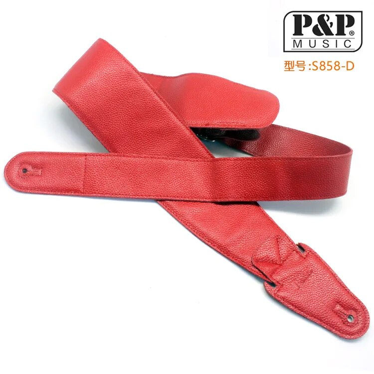Miniaturbild: P & P-Pure Leather Widened Electric Guitar Strap, High Grade, New Foreign Trade
