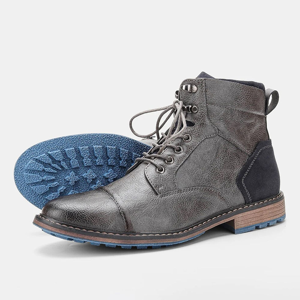 Μικρογραφία: Size 7-13 Ankle Boots For Men Men's Leather boots Brand Boot for men #AL605