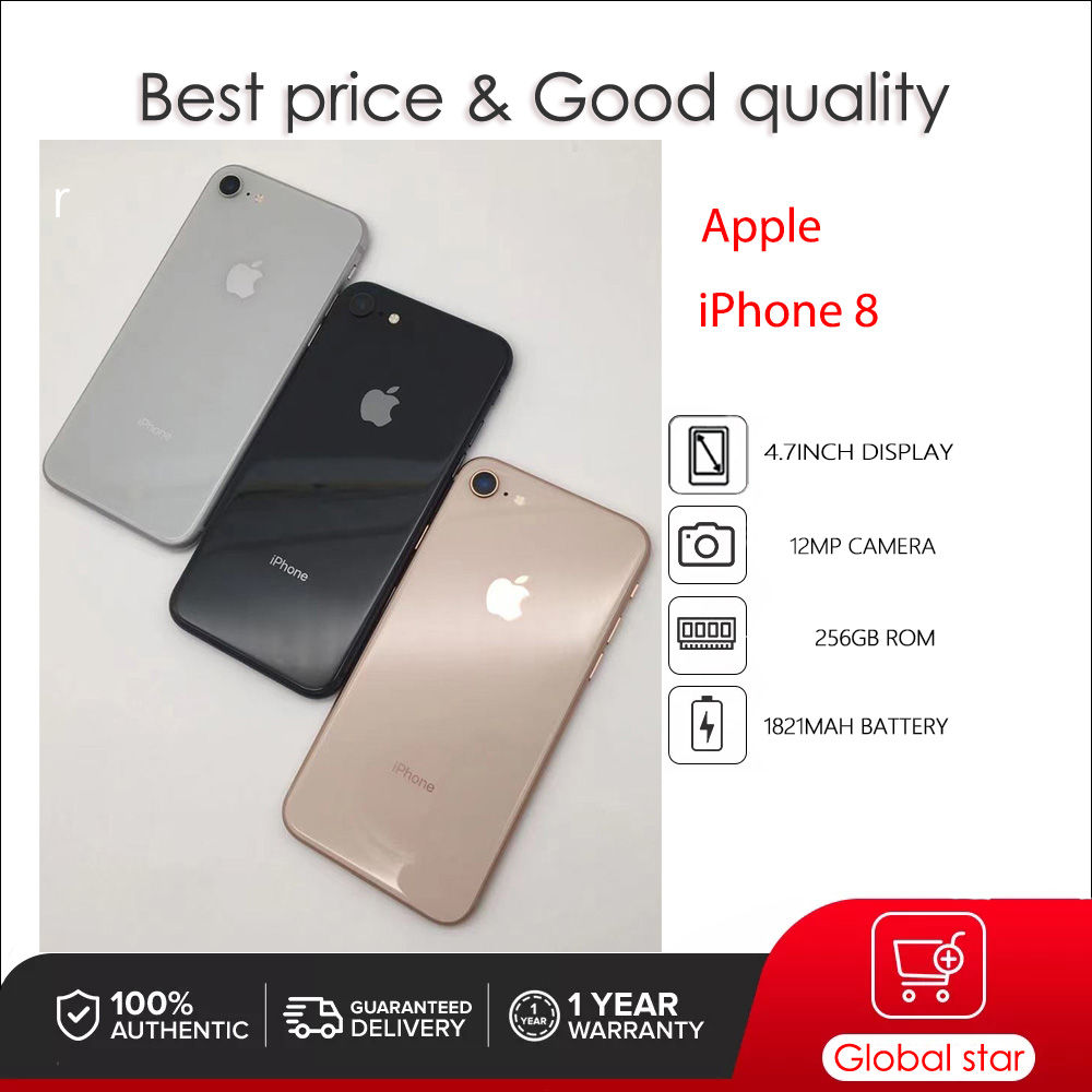 Original Apple iPhone 8 Unlocked Used IOS A11 4.7" 64/256GB ROM 1821mAh 