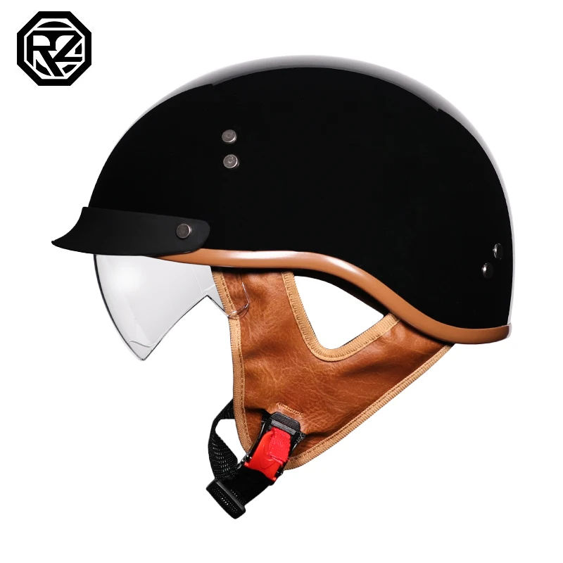 Pikkukuva: Motorcycle Helmet With lenses Retro Half Helmet... Adult