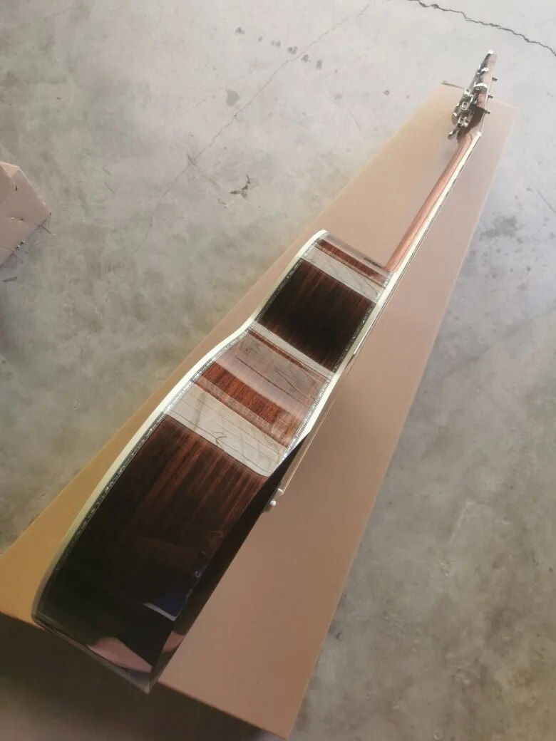 섬네일: All solid wood 43 inch J200 rounded abalone inlaid folk acoustic acoustic guitar
