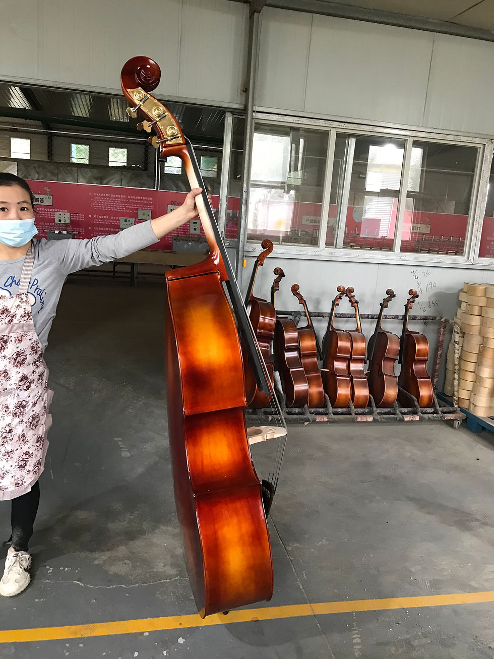 Thumbnail: Customized Double Bass Handmade 5 Strings, 3/4