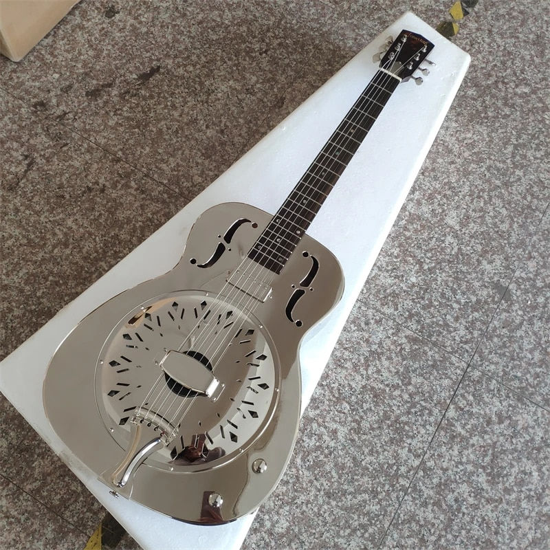 Thumbnail: Jonathan Brand  O Style Brass Body Electric Resonator Guitar, resophonic guitars