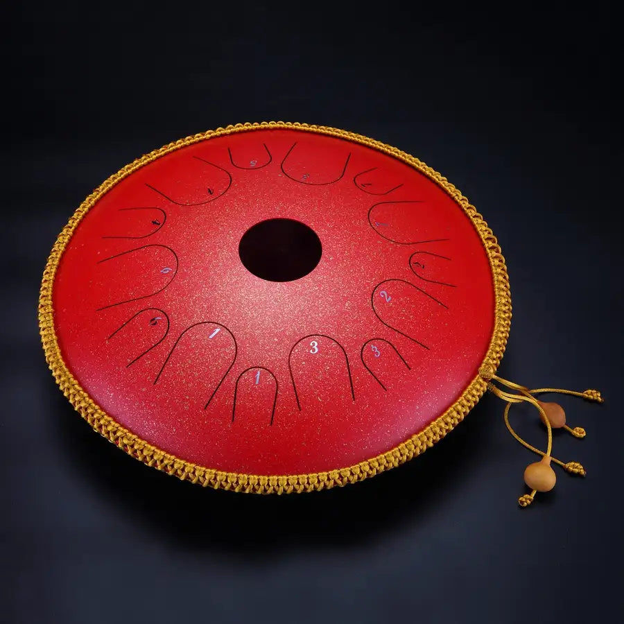 Thumbnail: 14 Inch 14 Note Alloy Steel Hand Pan Drum C Tone Manual Percussion Handpan Drum 