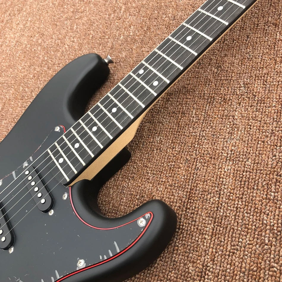 Thumbnail: Hot Sale Electric Guitar,Rosewood Fingerboard,Matte Black,Free Shipping