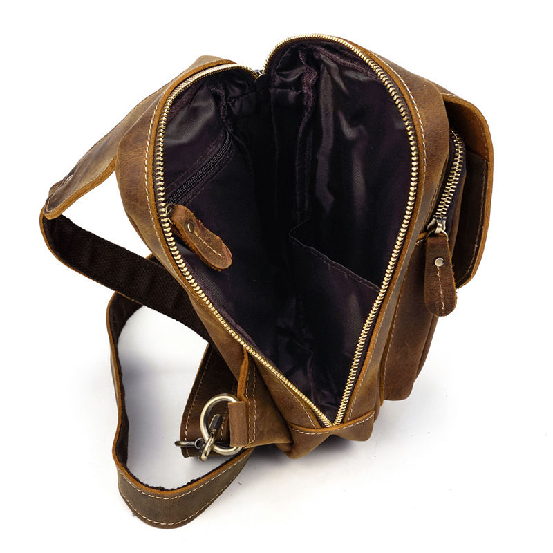 Miniaturebillede: Sac bandoulière sport en cuir pour homme