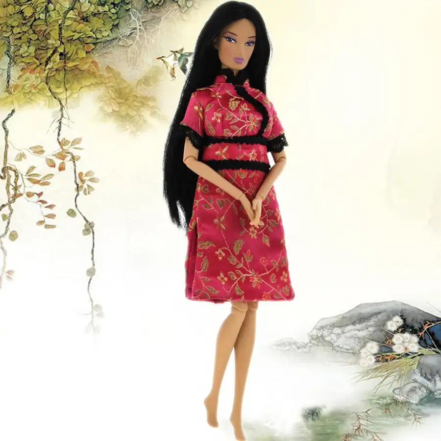 Μικρογραφία: Handmade Lady Party Evening Dress Clothes Accessories For Barbie Doll For Blythe