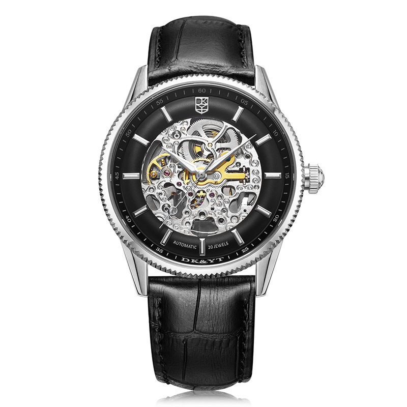 Thumbnail: Entièrement creux automatique montre mécanique imperméable à l'eau lumineux