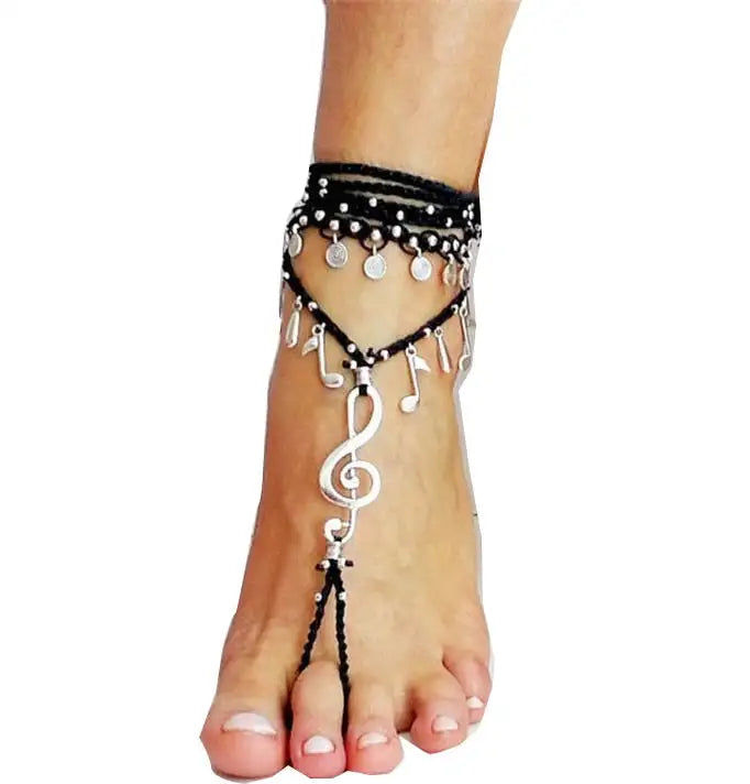 Miniature : Party Sex Accessories Musical Note Anklet, Porn BDSM Bondage Sexy Lingerie Handm